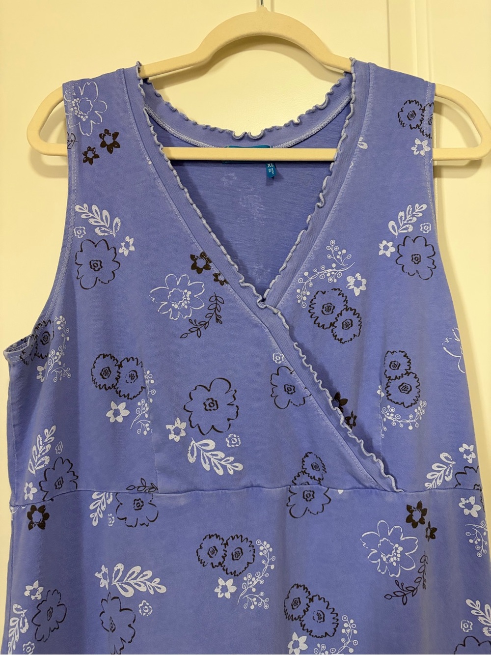 πππfresh produce Periwinkle Purple Floral Empire Waist Midi Dressππ«π - Picture 5 of 14